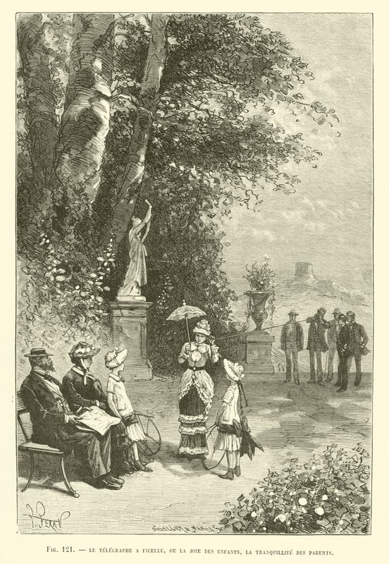 El telégrafo de cuerda, o la alegría de los niños, la tranquilidad de los padres de French School