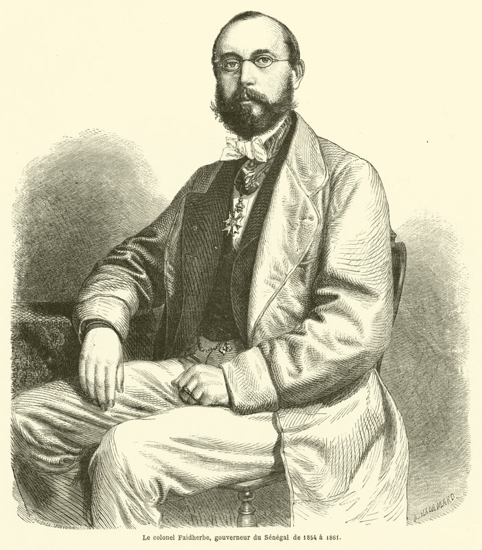 El coronel Faidherbe, gobernador de Senegal de 1854 a 1861 de French School