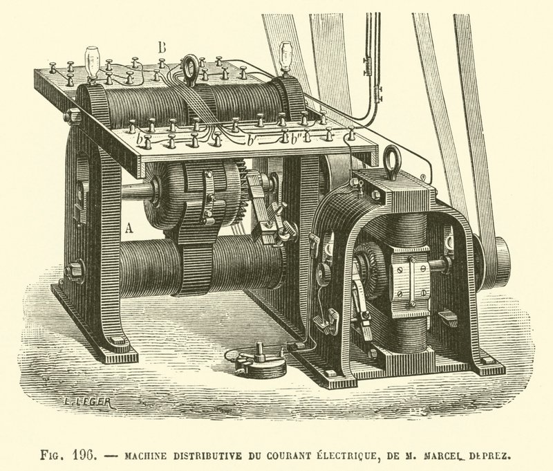 Máquina Distributiva de Corriente Eléctrica, de M. Marcel Deprez de French School