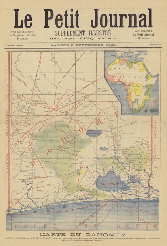 Mapa de Dahomey de French School