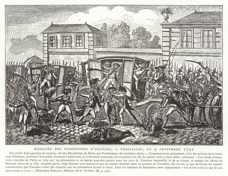 Masacre de los prisioneros de Orleans, Versalles, Revolución Francesa, 9 de septiembre de 1792 de French School