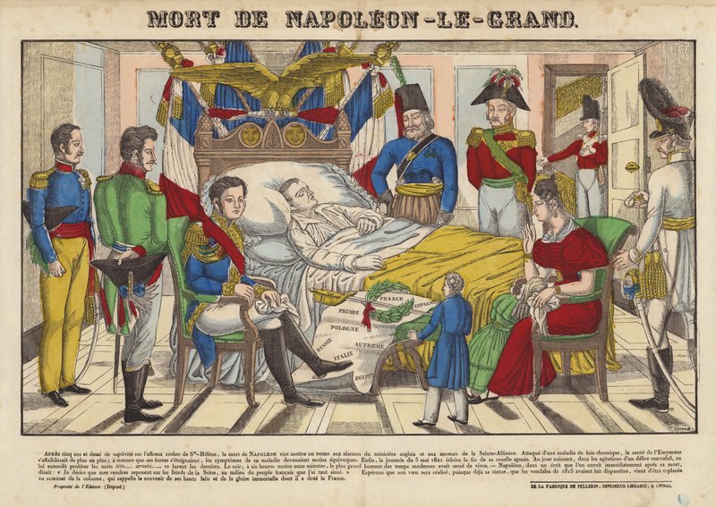 Muerte de Napoleón el Grande de French School