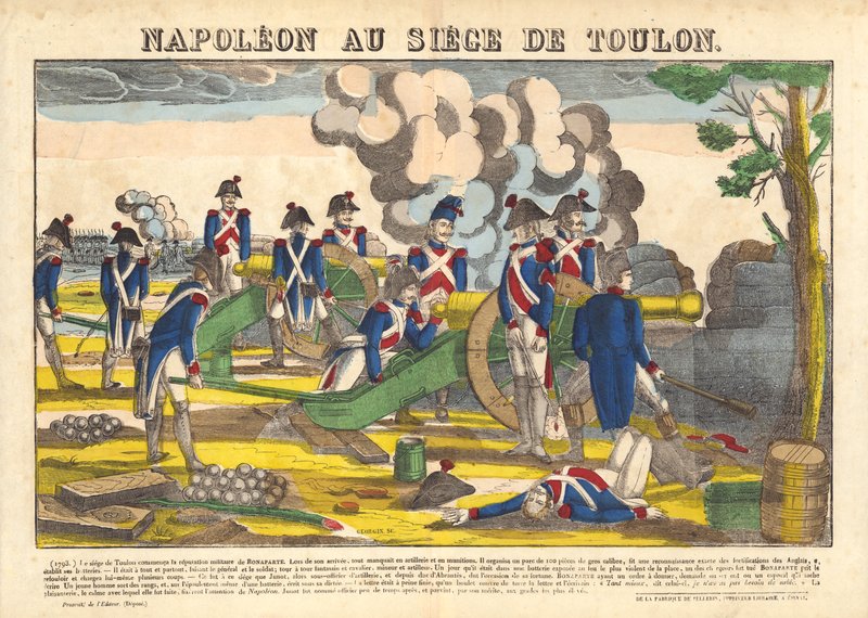 Napoleón en el sitio de Toulon de French School