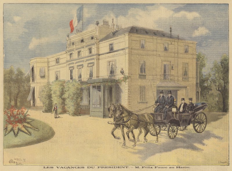 El presidente Faure de Francia de vacaciones en Le Havre de French School