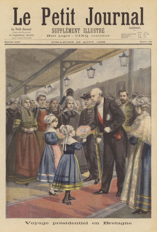 El presidente Faure de Francia visitando Bretaña de French School