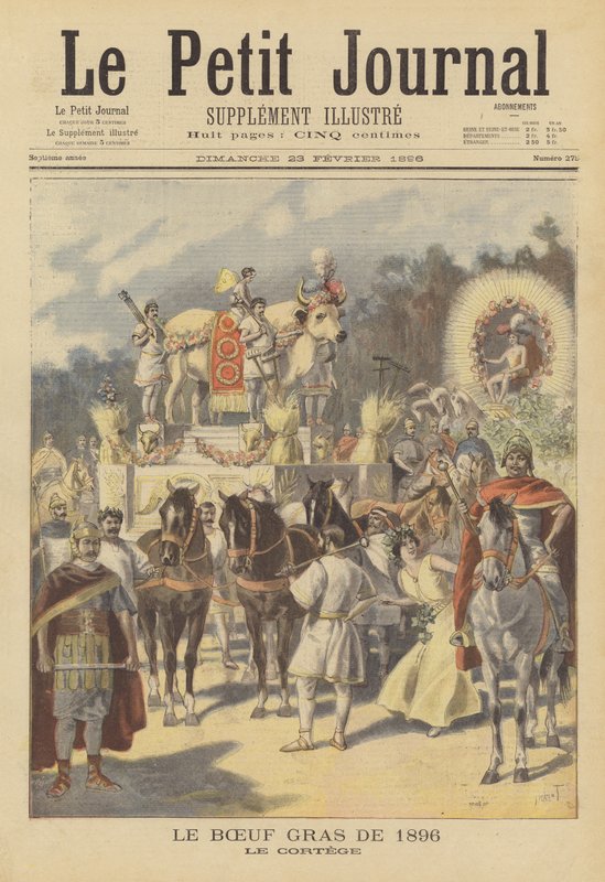 Procesión del Buey Engordado en París, 1896 de French School