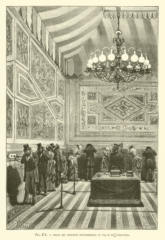 Sala de Audiciones Telefónicas en el Palacio de la Industria de French School
