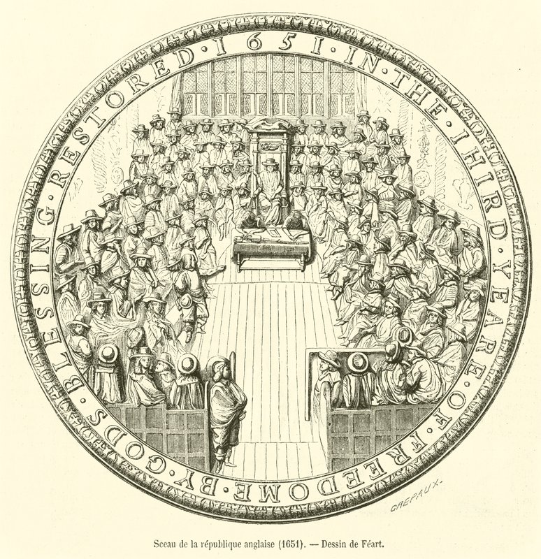 Sello de la república inglesa, 1651 de French School