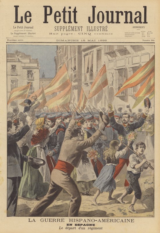 La Guerra Hispanoamericana: un regimiento español partiendo a la guerra de French School