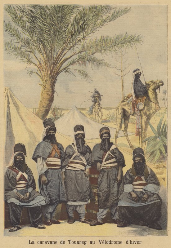 Tuaregs exhibidos en el Velódromo de Invierno, París de French School