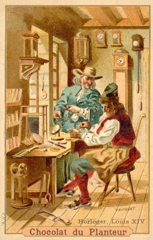 Relojero, Francia, época de Luis XIV de French School