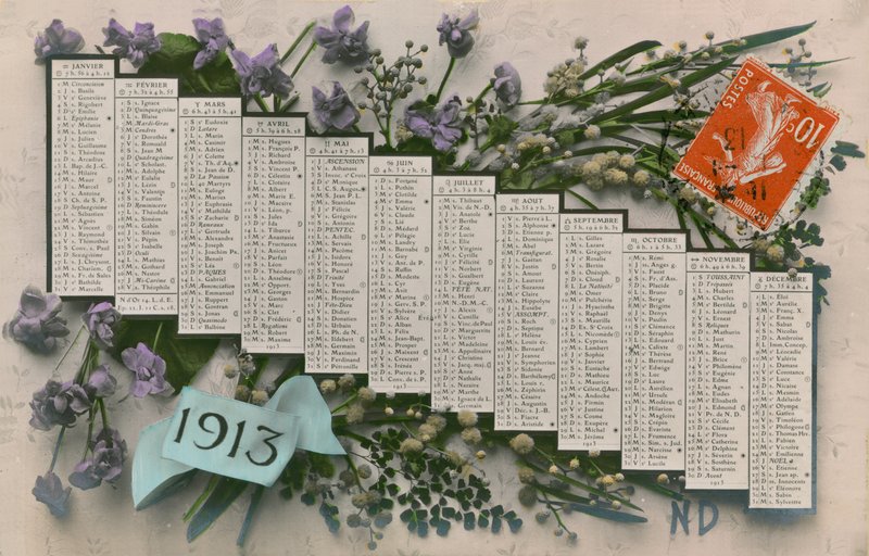 Calendario de 1913 de French Photographer