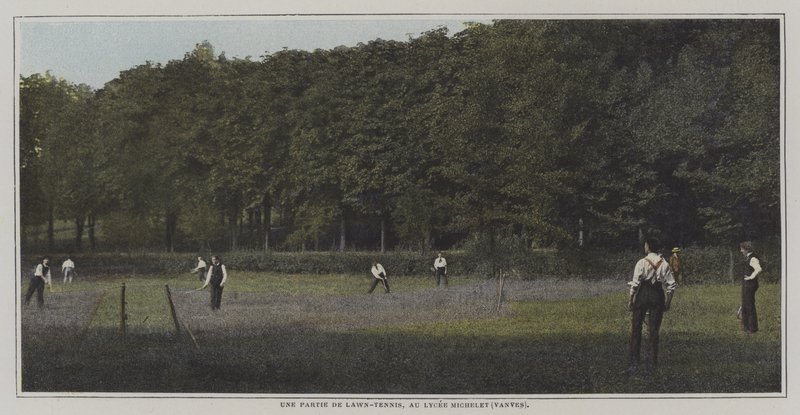 Un juego de tenis en el Liceo Michelet, Vanves, París de French Photographer