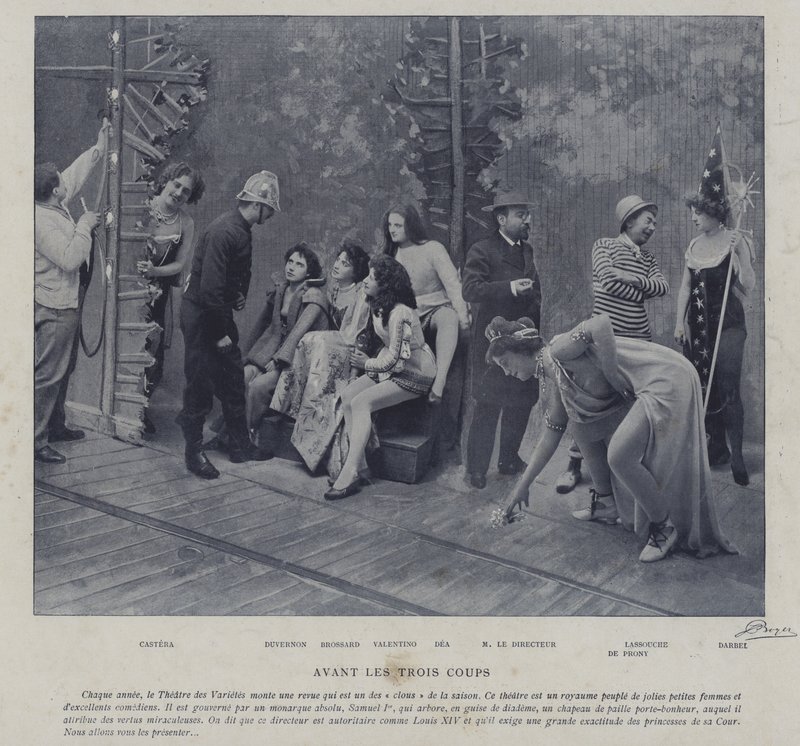 Actores y actrices en el Théâtre des Variétés, París de French Photographer