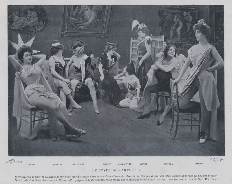 Actrices en el camerino del Théâtre des Variétés, París de French Photographer