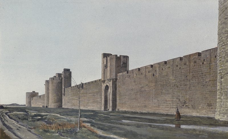 Aigues-Mortes, Vista exterior de las murallas, tomada al este de French Photographer