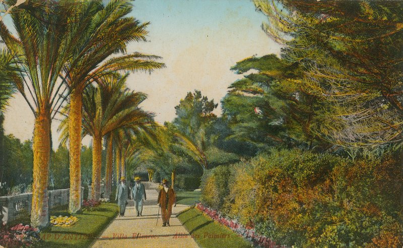 Avenida de las Palmas, jardines de la Villa Eilenroc, Cap d