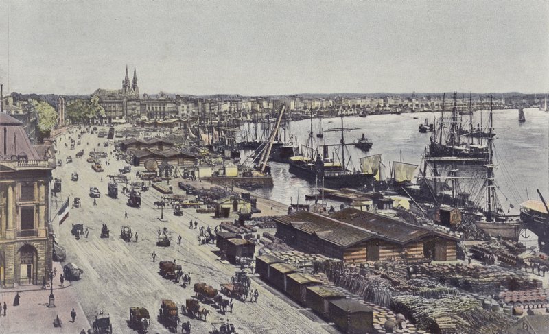 Burdeos, Plaza Richelieu, Muelles Louis XVIII, de Chartrons y de Bacalan de French Photographer