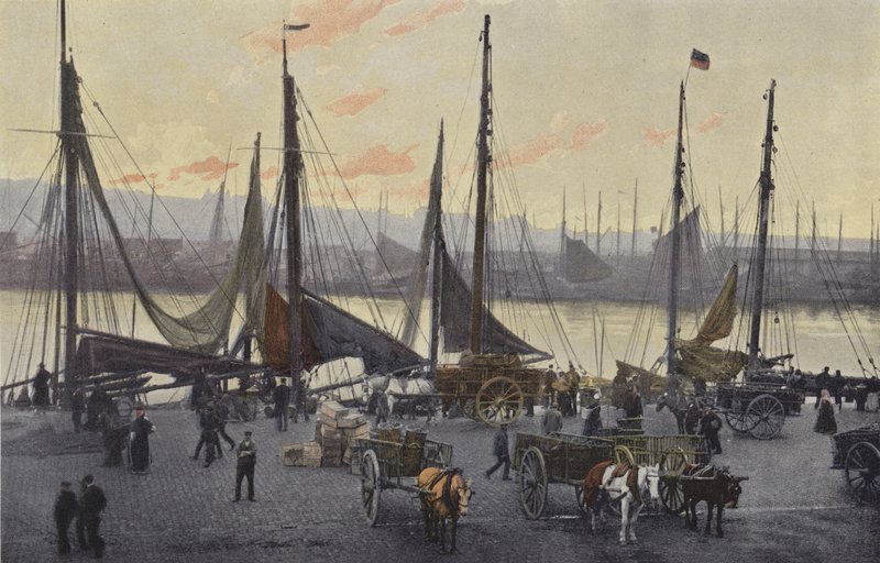 Boulogne-sur-Mer, Preparativos para la pesca de arenques de French Photographer