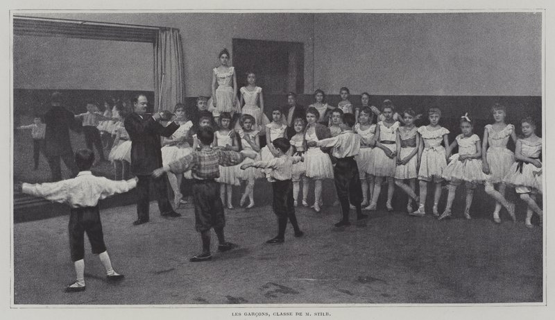 Niños en una clase de ballet de French Photographer