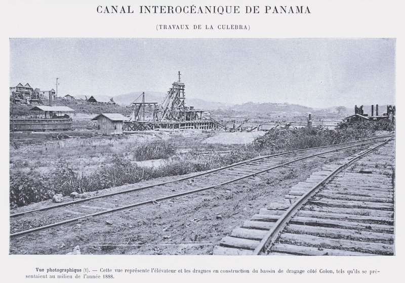Canal Interoceánico de Panamá, Trabajos de La Culebra (foto en b/n) de French Photographer