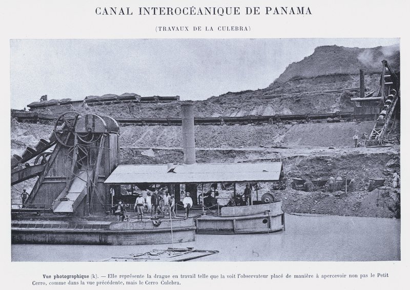 Canal Interoceánico de Panamá, Trabajos de La Culebra (foto en b/n) de French Photographer
