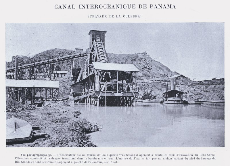 Canal Interoceánico de Panamá, Trabajos de La Culebra (foto en b/n) de French Photographer