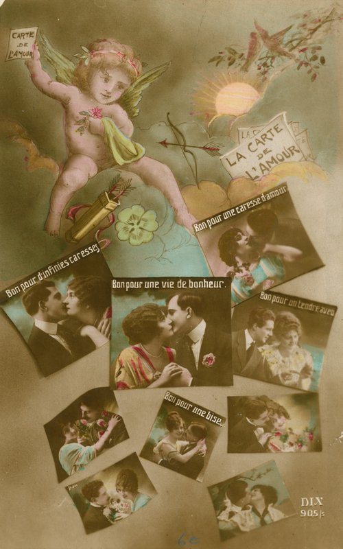 Tarjeta explicando los usos de las postales para los amantes de French Photographer