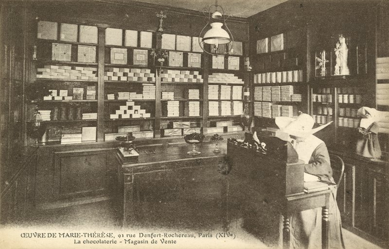 Tienda de chocolate, 92 Rue Denfert-Rochereau, París de French Photographer