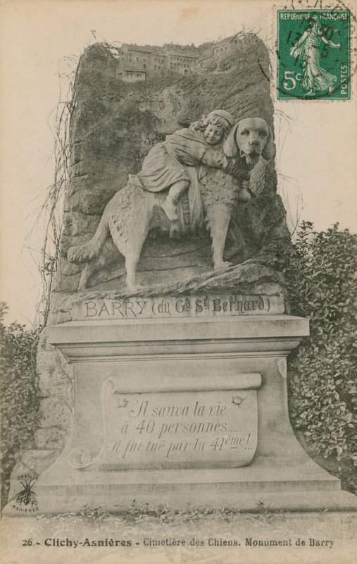 Clichy-Asnieres - Cementerio de Perros. Monumento de Barry de French Photographer