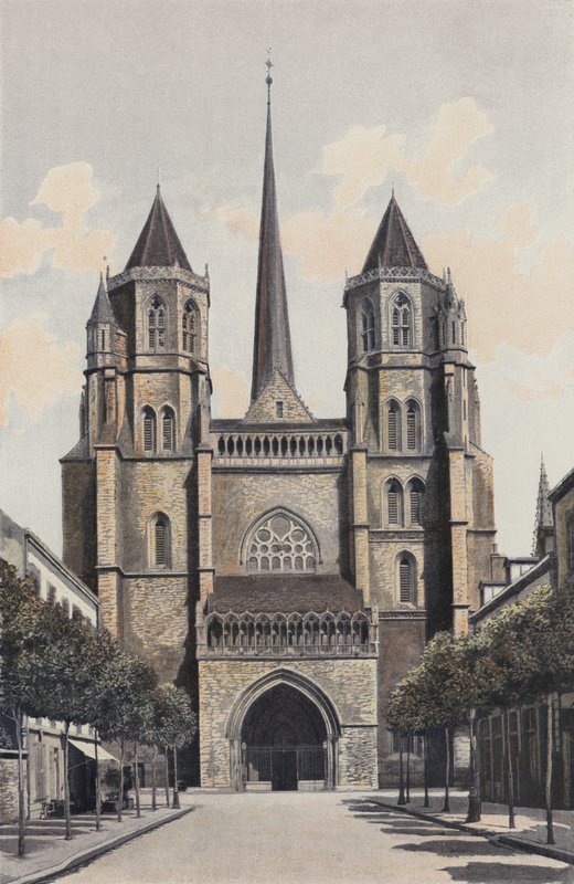 Dijon, Catedral Saint-Benigne, Fachada O de French Photographer