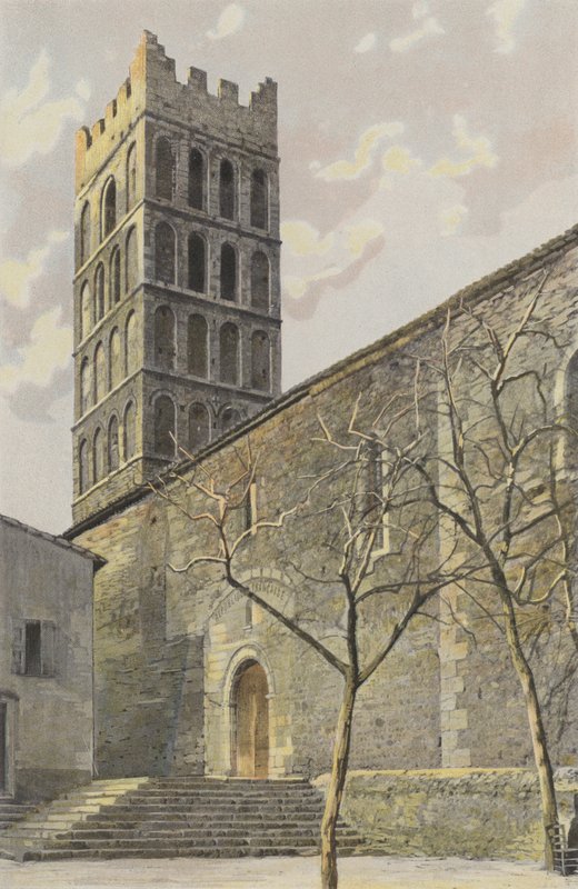 Elne, Iglesia, Fachada lateral S, y campanario de French Photographer