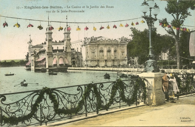 Enghien-Les-Bains, El Casino, El Jardín De Las Rosas de French Photographer