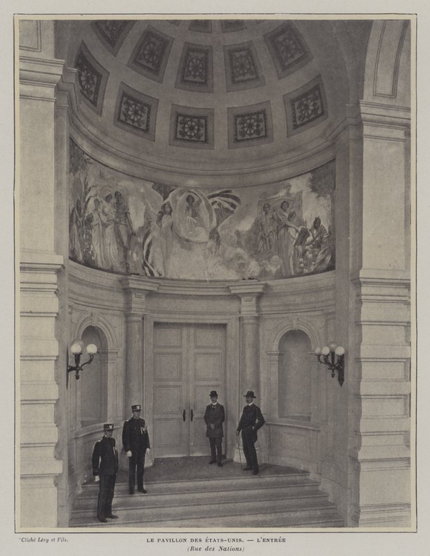 Entrada al pabellón americano, Exposición Universal 1900, París de French Photographer