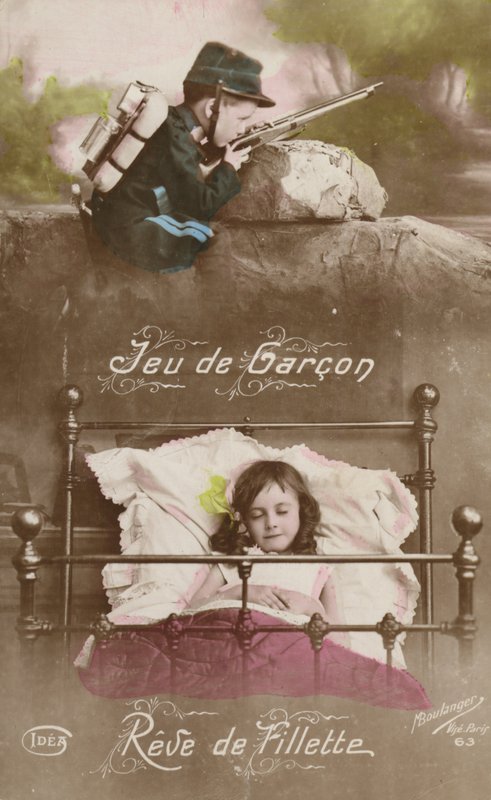 Juego del niño y sueño de la niña de French Photographer