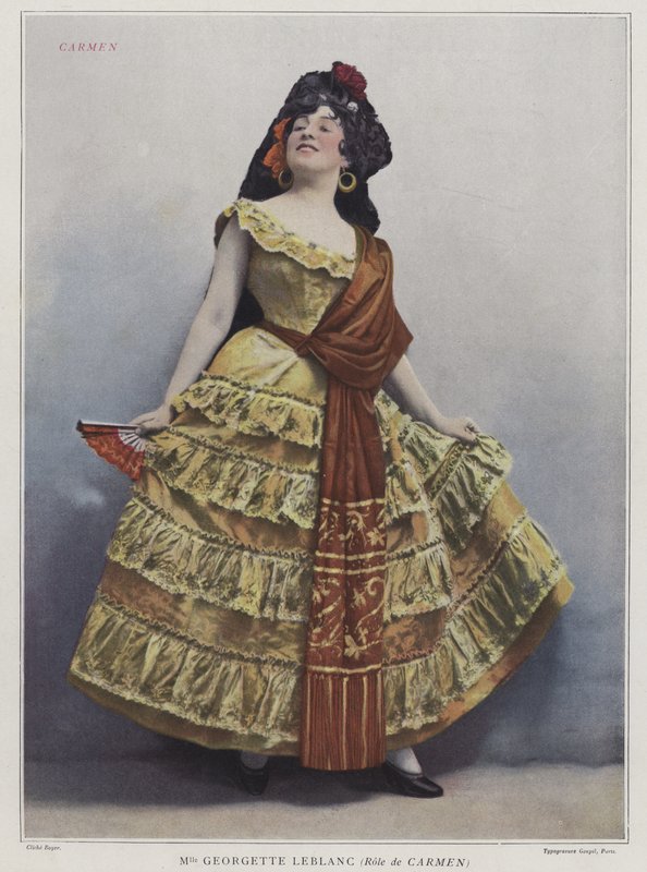 Georgette Leblanc como Carmen, 1899 de French Photographer