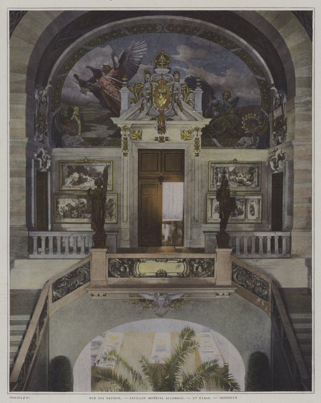 Interior del pabellón alemán, Exposición Universal 1900, París de French Photographer