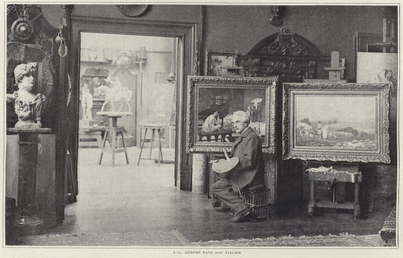 Jean-Leon Gerome en su taller de French Photographer