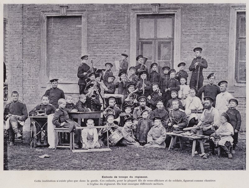 El ejército ruso: Niños de tropa del regimiento de French Photographer