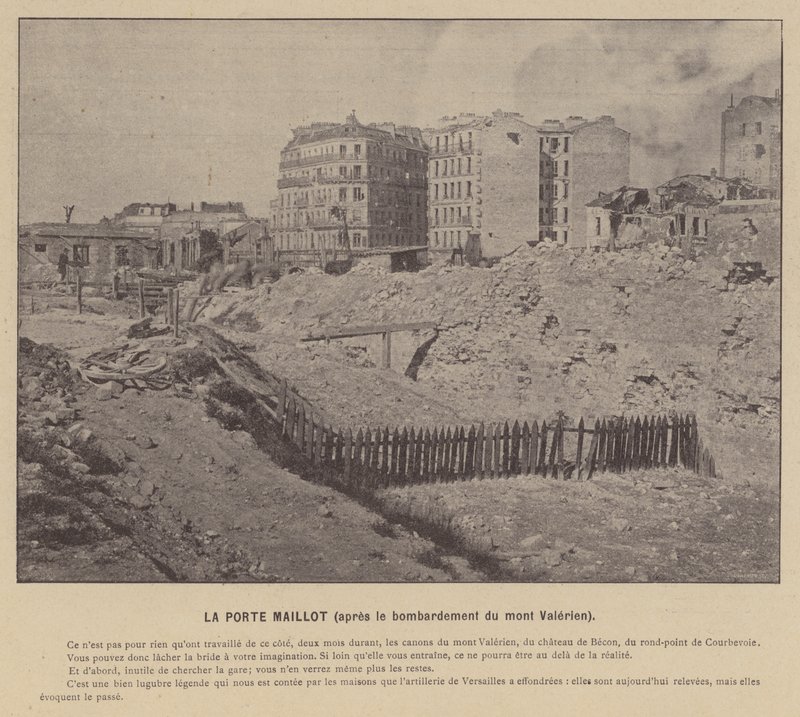 La Comuna de París, La Porte Maillot, después del bombardeo del monte Valerien de French Photographer