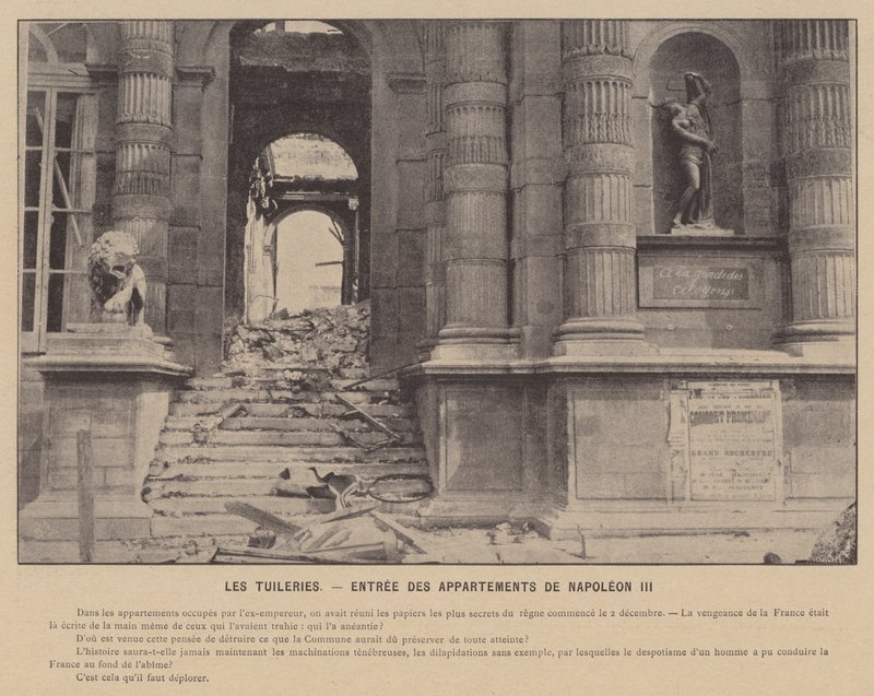 La Comuna de París, Las Tullerías, Entrada de los Apartamentos de Napoleón III de French Photographer