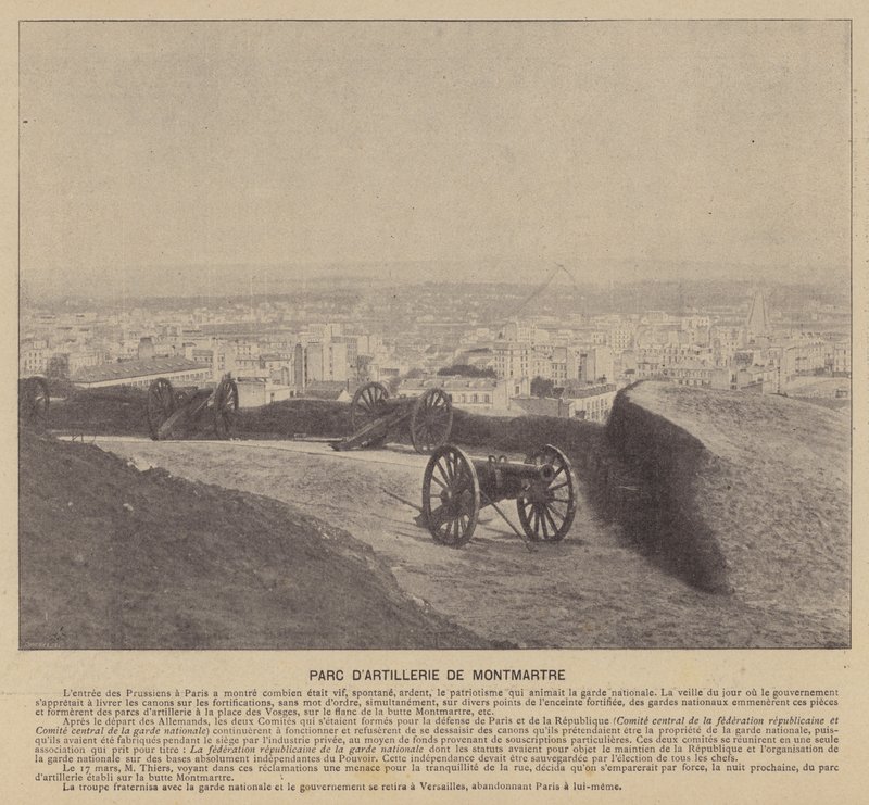 La Comuna de París, Parque de Artillería de Montmartre de French Photographer