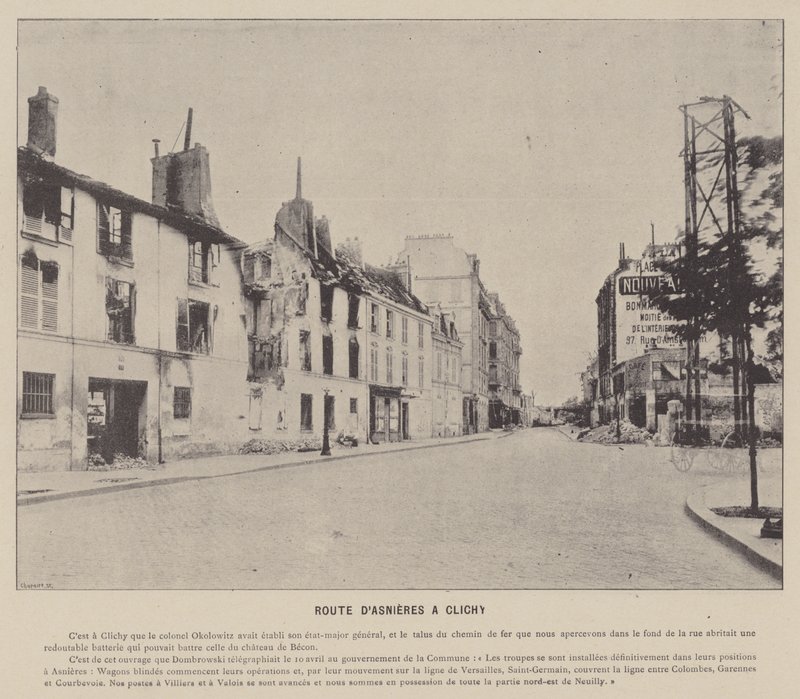 La Comuna de París, Ruta de Asnières a Clichy de French Photographer