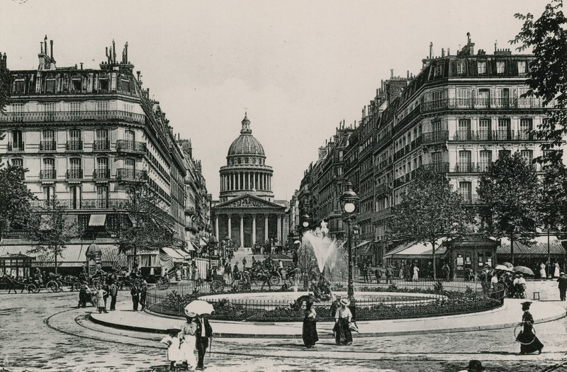 La Rue Soufflot et le Pantheon de French Photographer
