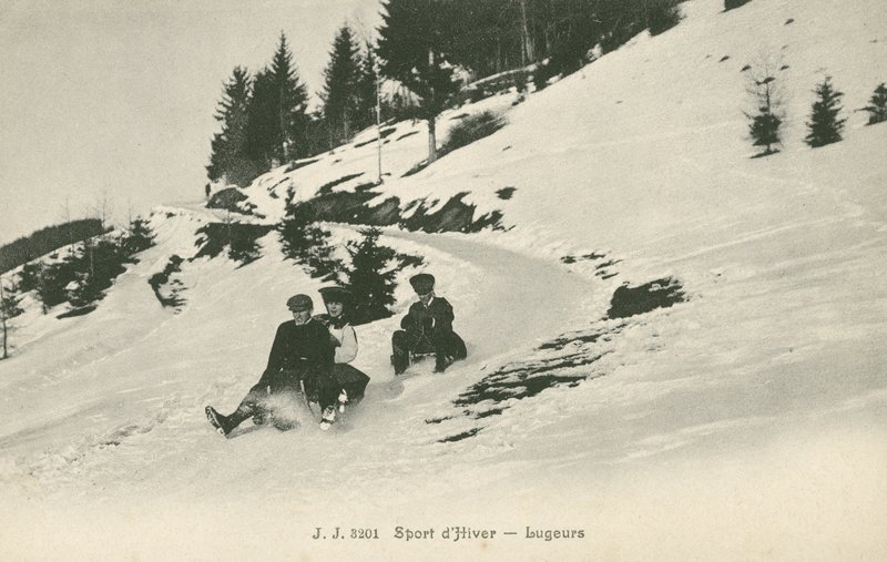 Lugers en una montaña de French Photographer