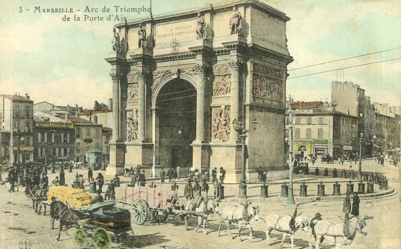 Marsella, Arco de Triunfo de la Puerta de Aix de French Photographer
