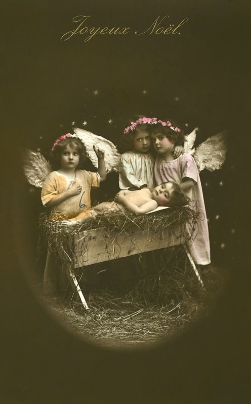 Tarjeta de Navidad de la Natividad de French Photographer