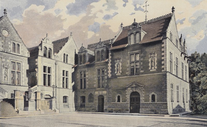 Orleans, Ayuntamiento, Fachada principal y pabellón derecho de French Photographer