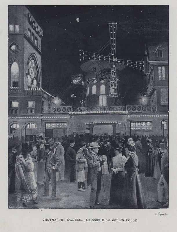 Fuera del Moulin Rouge, Montmartre, París de French Photographer