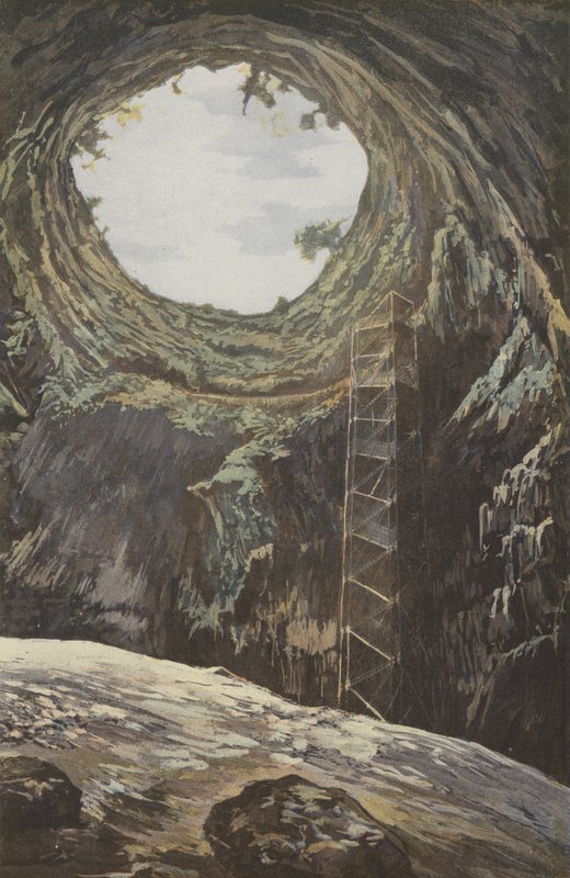 Padirac, Orificio e interior del abismo, vistos desde abajo de French Photographer